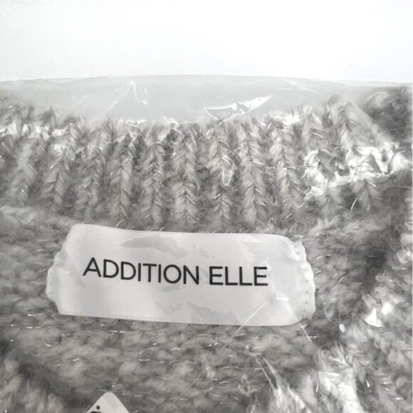 Penningtons - Women's Addition Elle Grey Knit Sweater. Size: 1X.  NWT (1563) - Picture 3 of 9